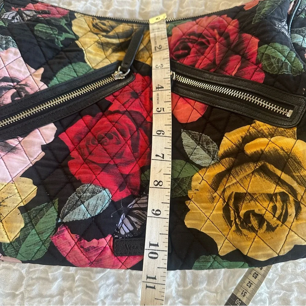 Vera Bradley Vivian Hobo Bag Havana Rose Retired Floral Large Purse
